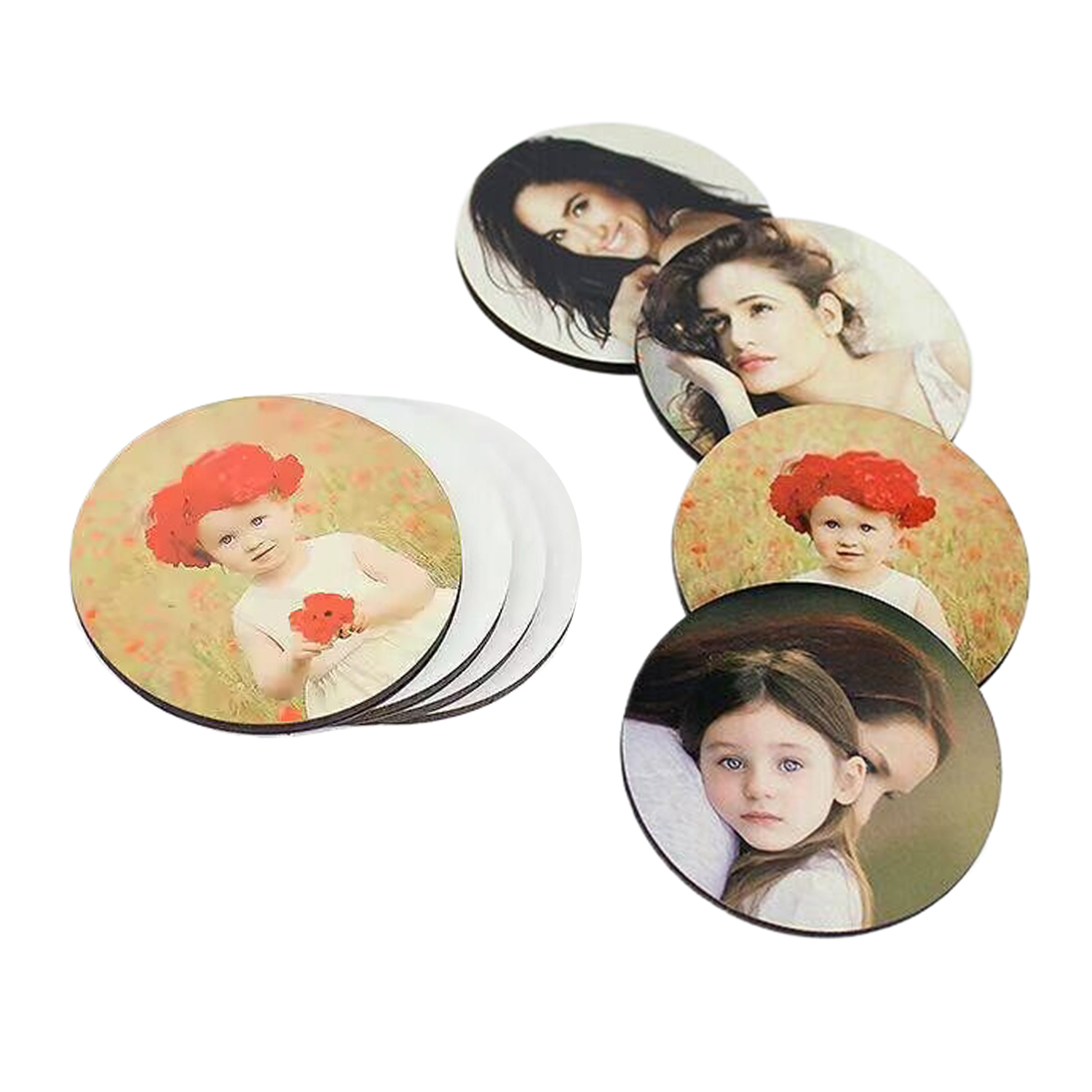 Round Shaped Sublimation MDF Fridge Magnet 3