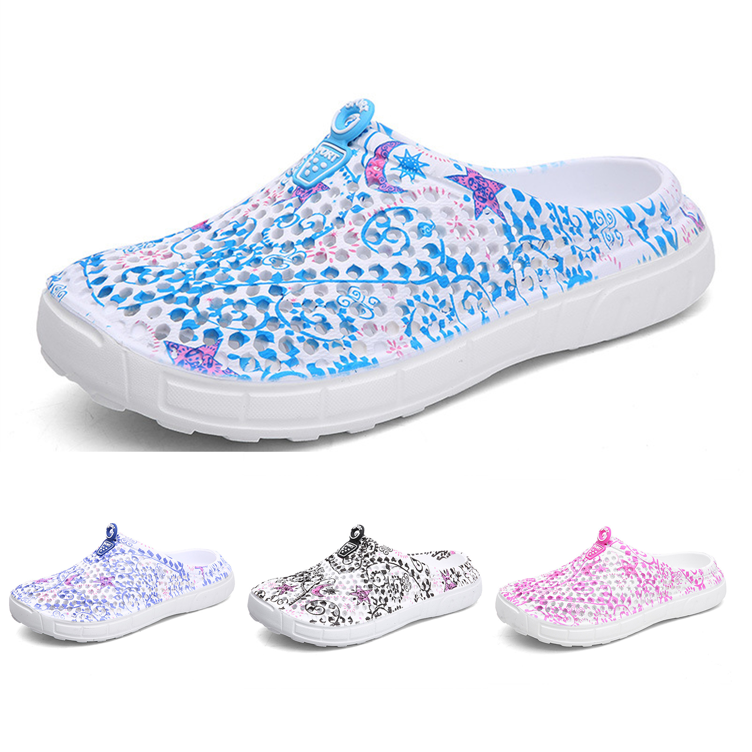 Women EVA Anti Slip Flower Beach Shoes 10