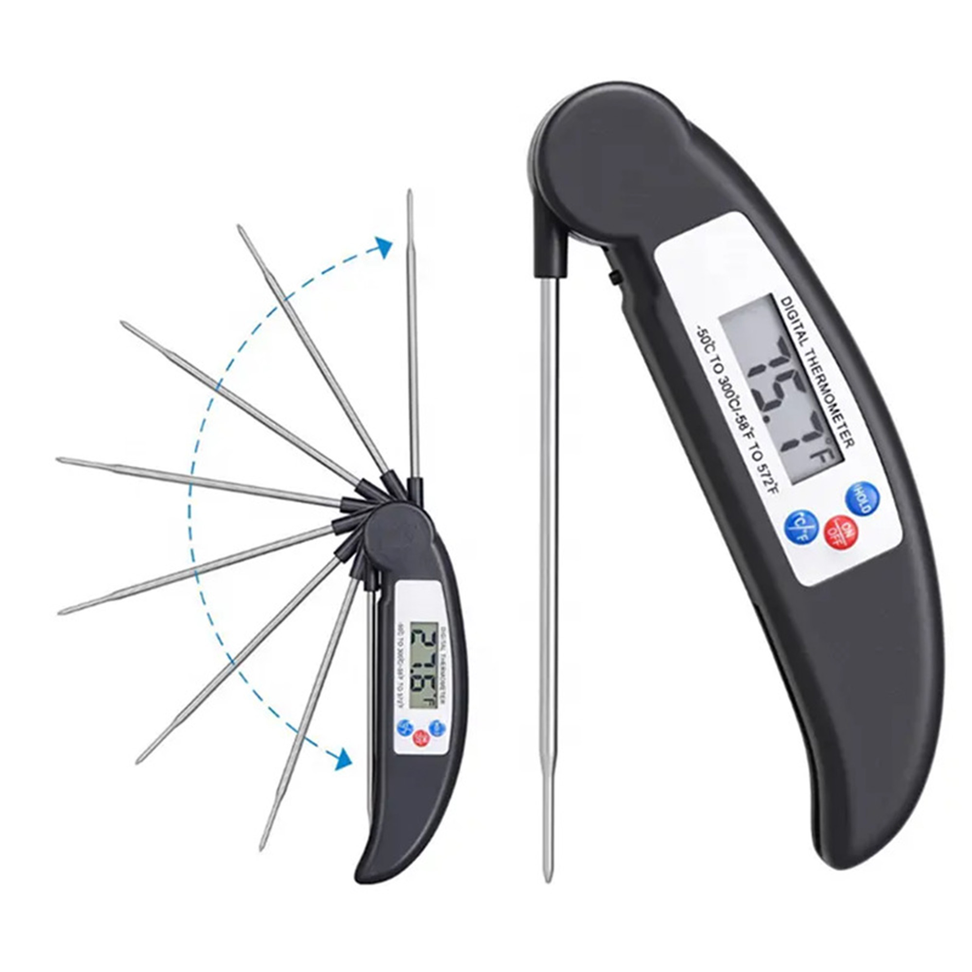 Foldable Digital Meat Thermometer For Steak Grilling 3