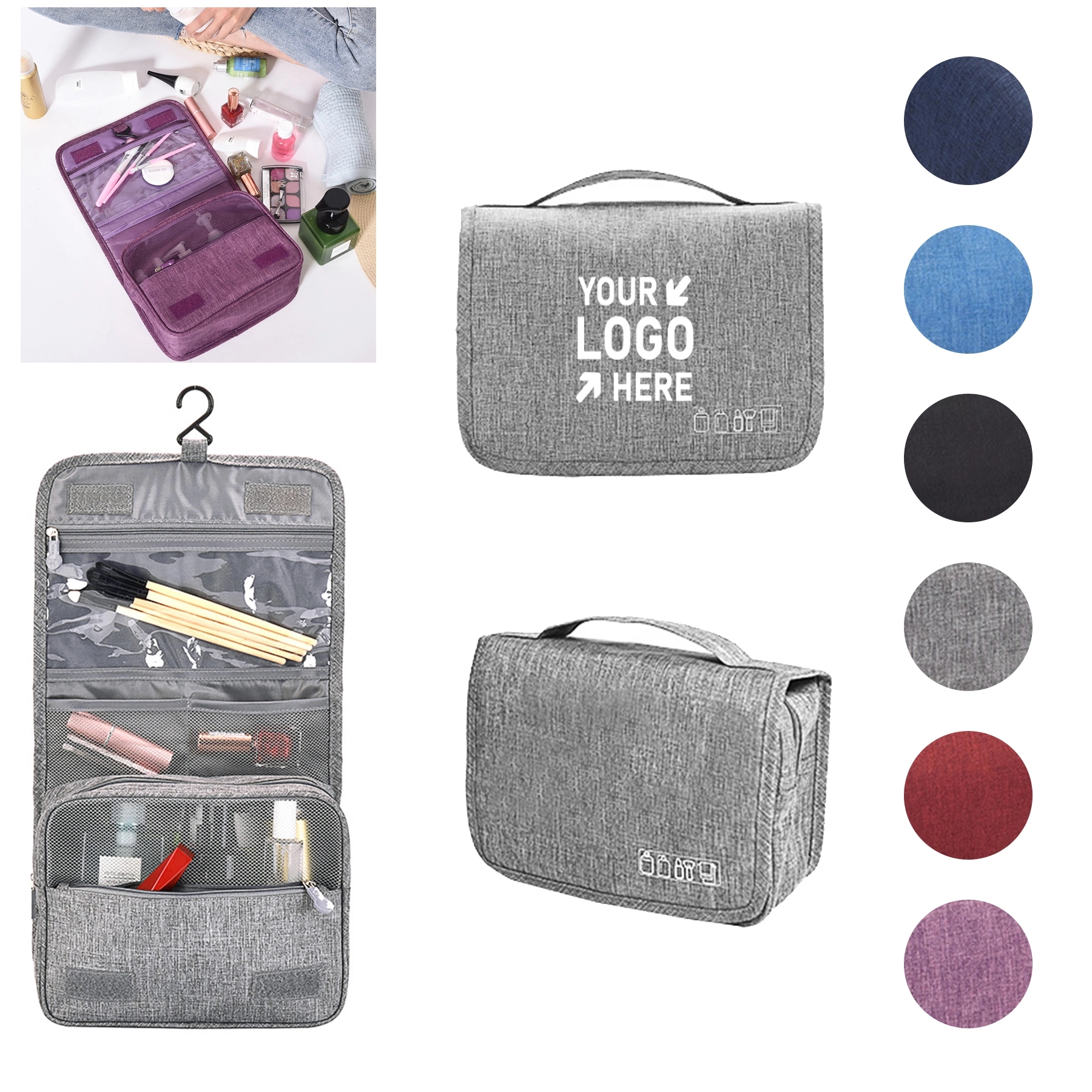 Travel Toiletry Organizer Hanging Dopp Kit 3