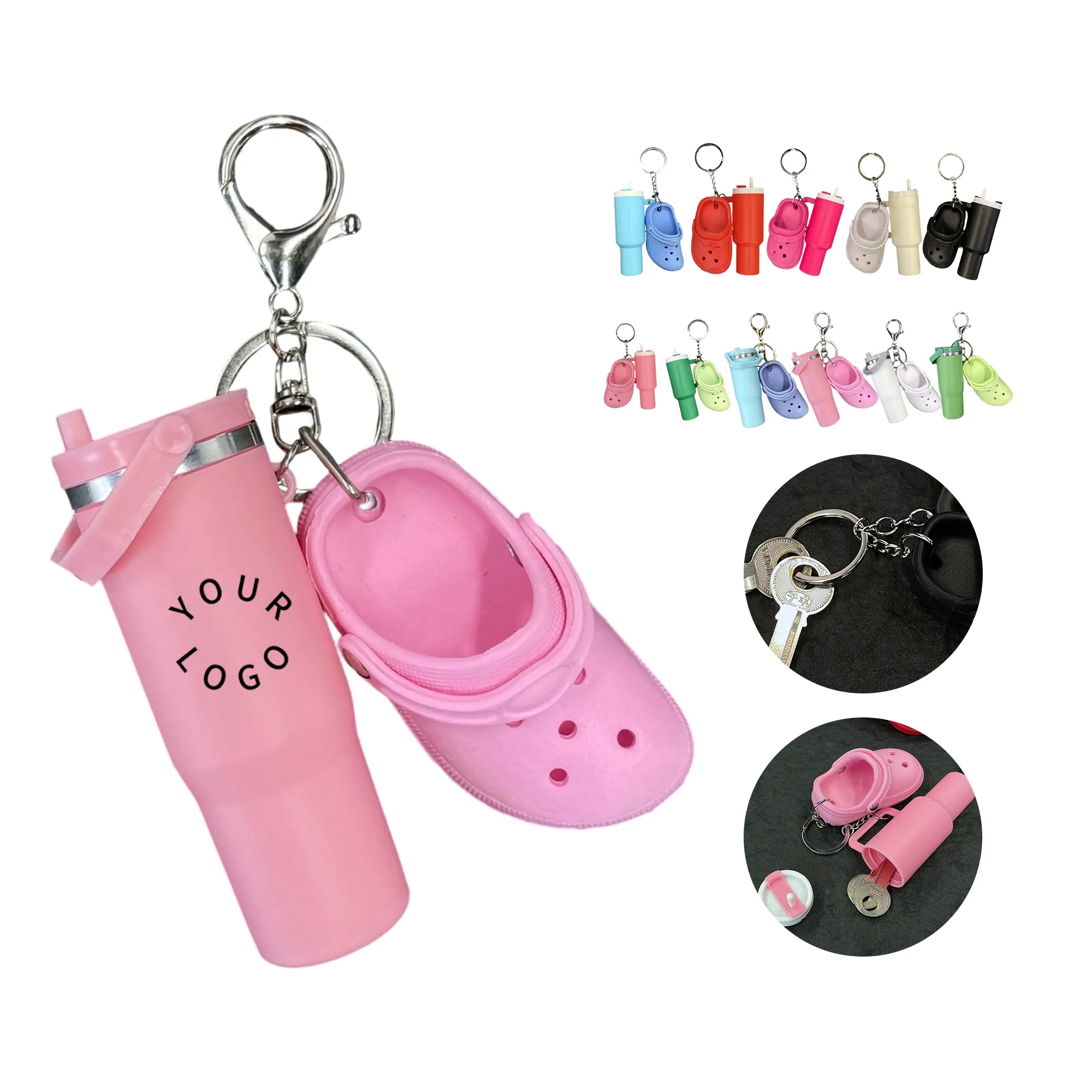 PVC Keychain Ice Cup and Clog Style Trendy Design 7