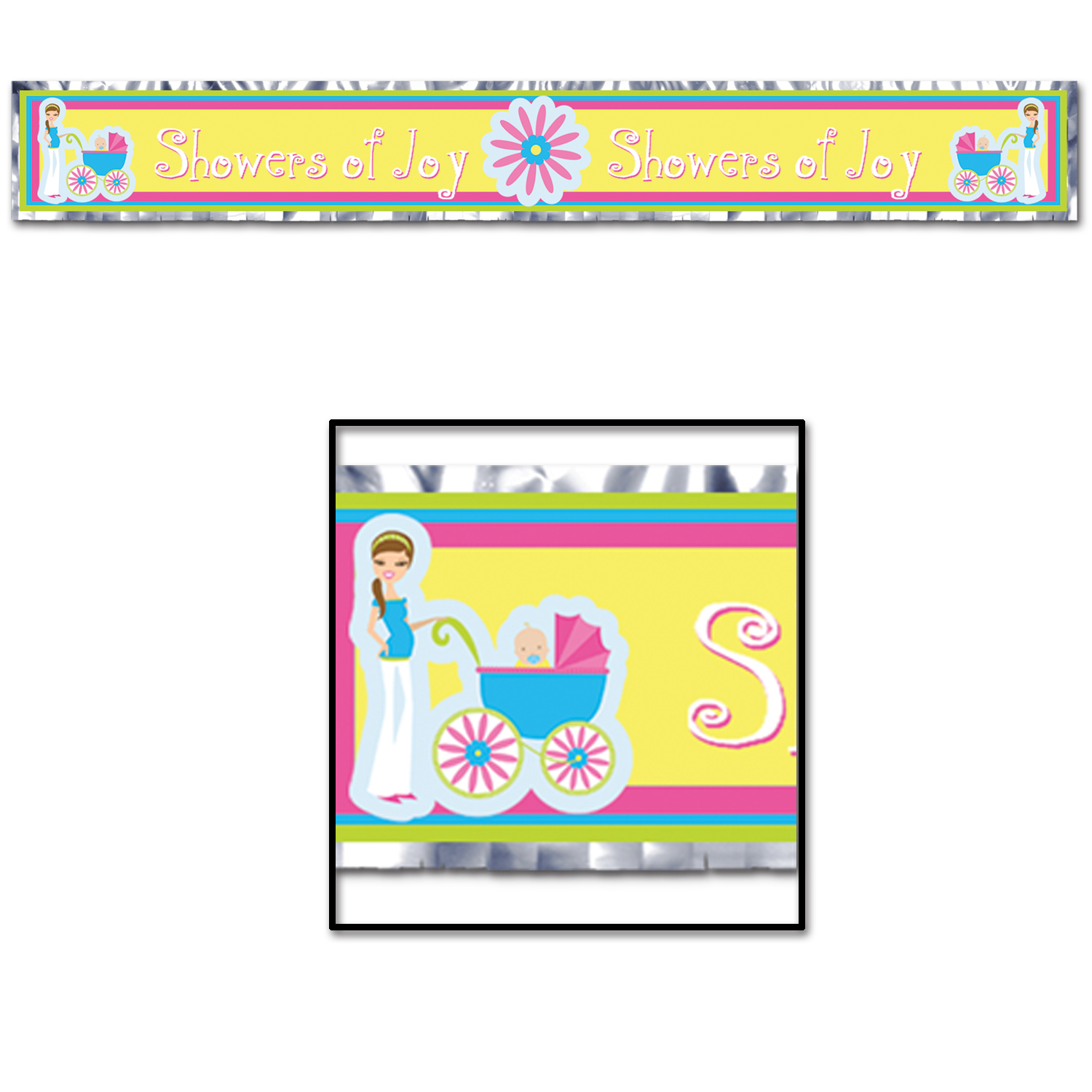 Metallic Showers of Joy Fringe Banner 2