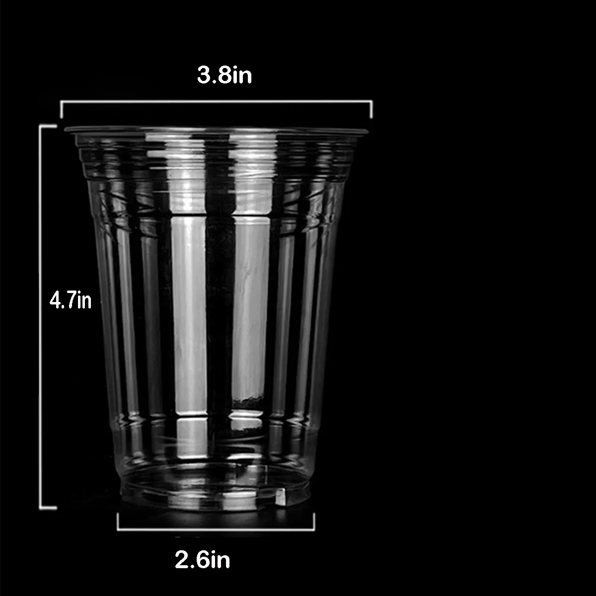 Custom Recycled 16 oz Soft Sided Clear Plastic Cup 3