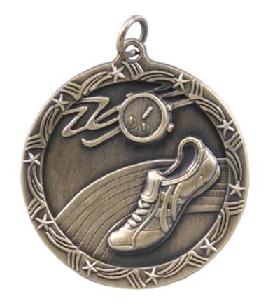 Track Shooting Star Medal, 1 3/4" 1