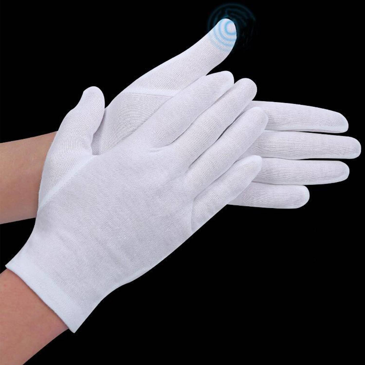 Custom Multiple Size White Soft Thick Cotton Work Gloves 3