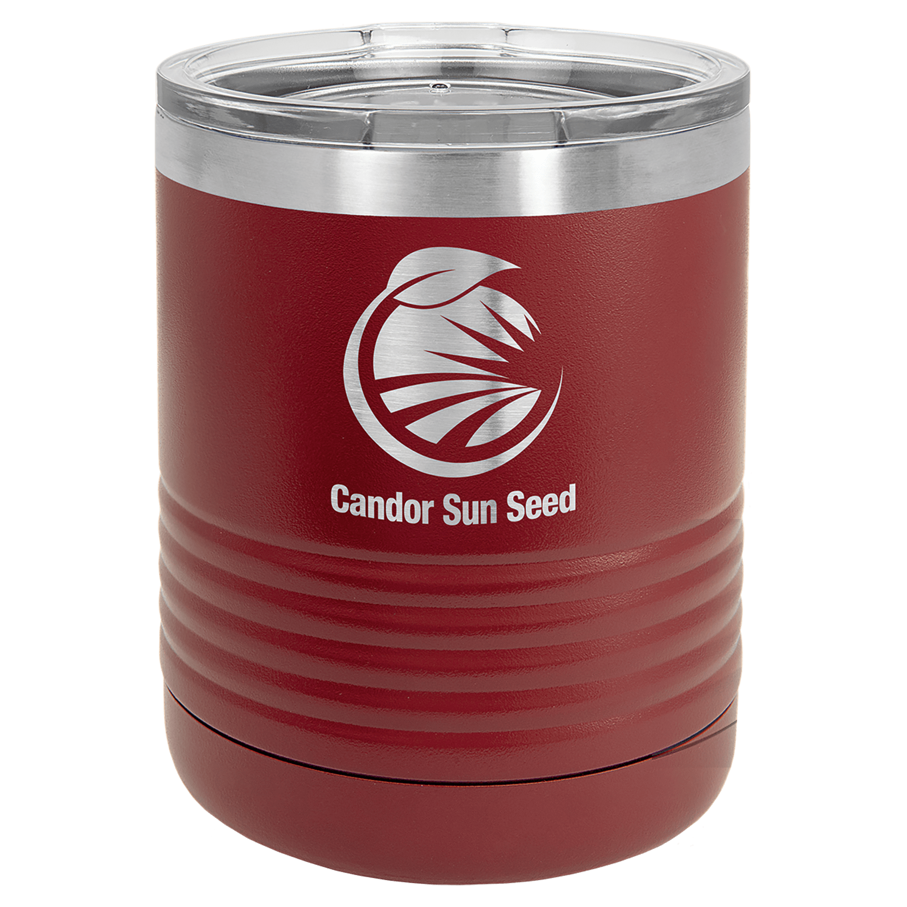 10 Oz. Stainless Steel Vacuum Insulated Ringneck Tumbler With Clear Lid 2