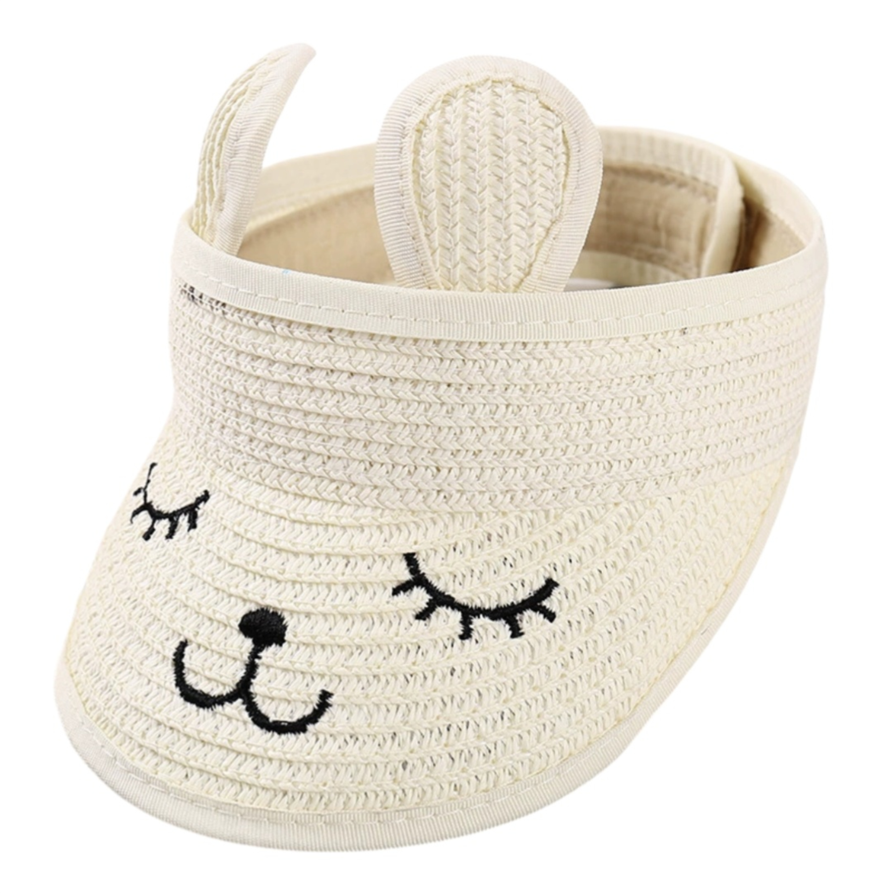 Toddler Wide Brim Cute Bunny Straw Hat 1