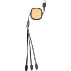 Bamboo Extendable 3-In-1 Charge Cord