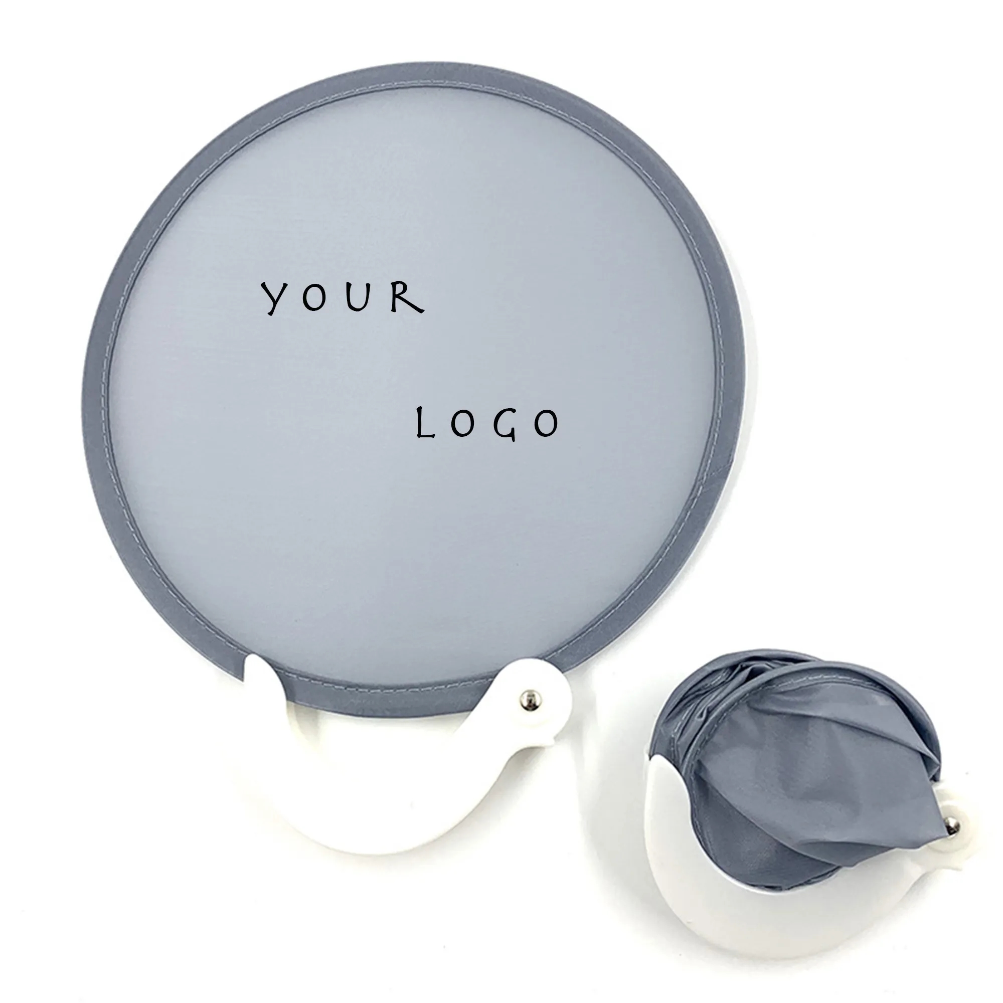 Round Foldable Fan With Storage Pouch 1