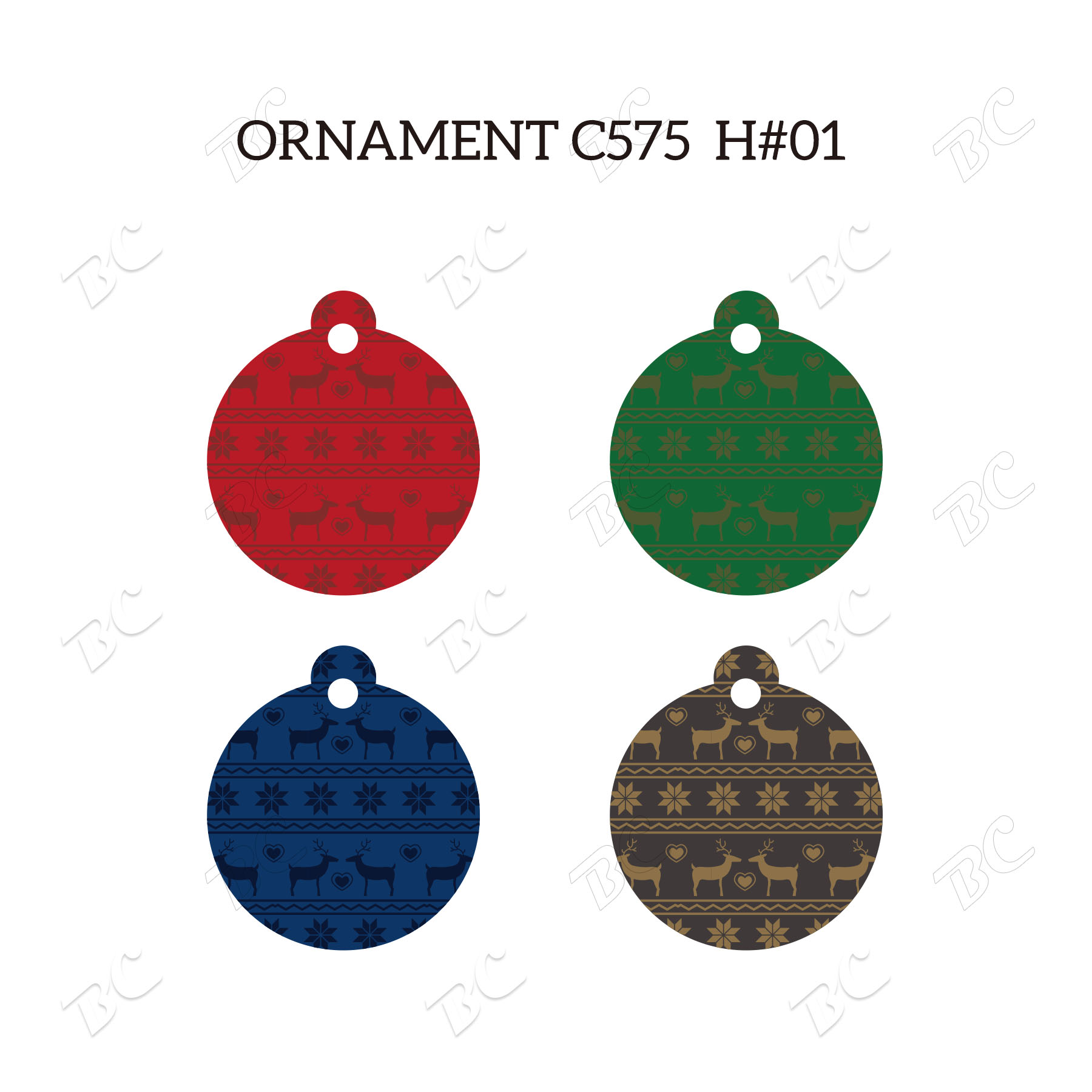 Free Shipping Full Color Christmas Ornament - Round 25