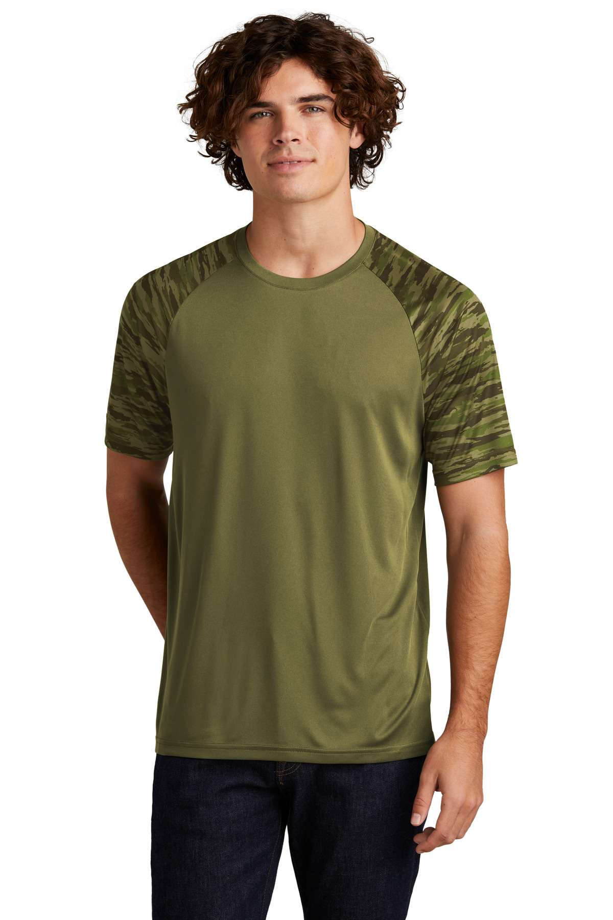 Sport-Tek Drift Camo Colorblock Tee ST376 38
