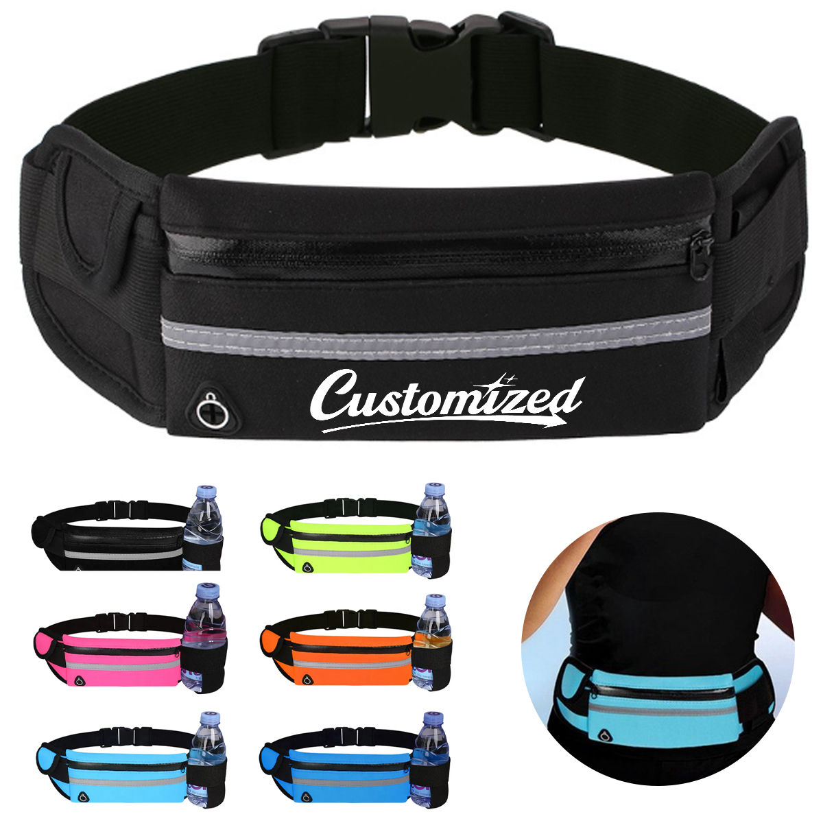 Running Belt with Earphone Port and Reflective Strip 1