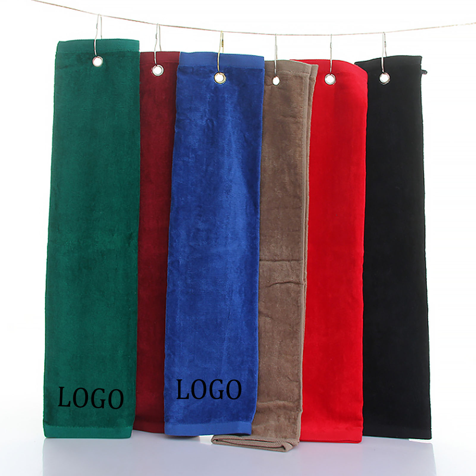 Folded Embroidered Custom Golf Towel - 16" x 24" 4
