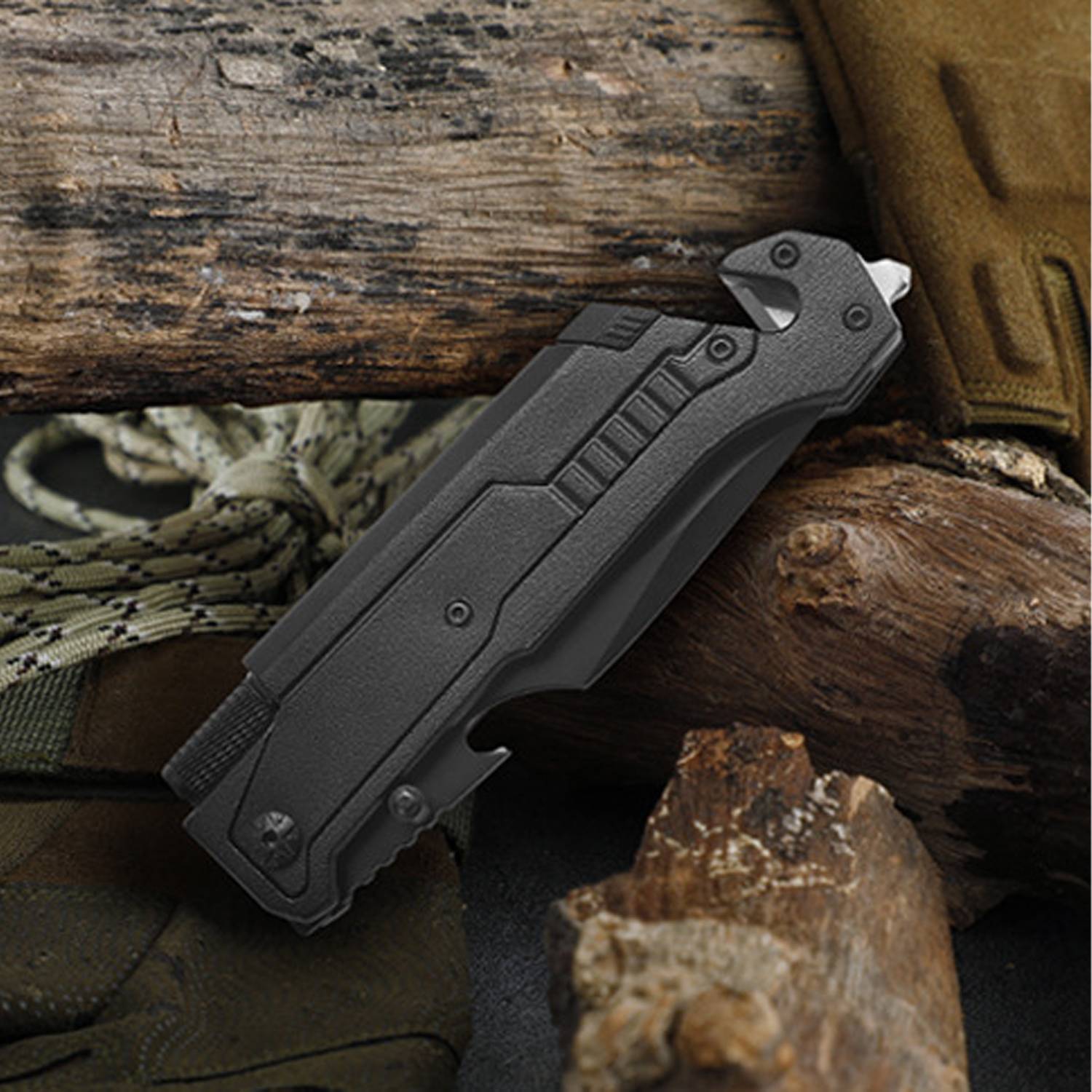 Stainless Steel Outdoor Survival Tactical Folding Knife 7