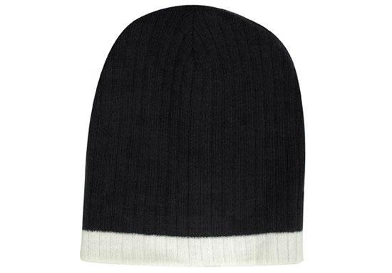 Two Tone Cable Knit Beanie - Toque 5