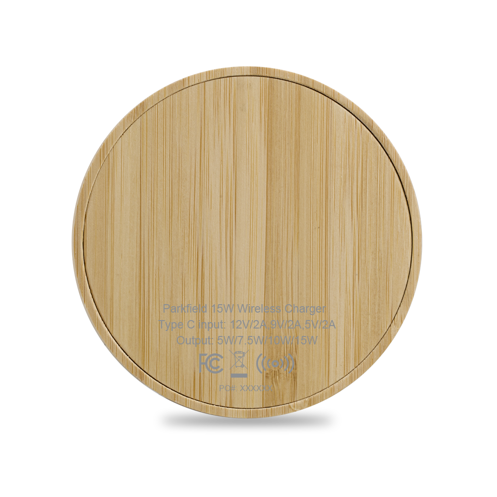 Parkfield 15W Bamboo Eco-Friendly Wireless Charger 5