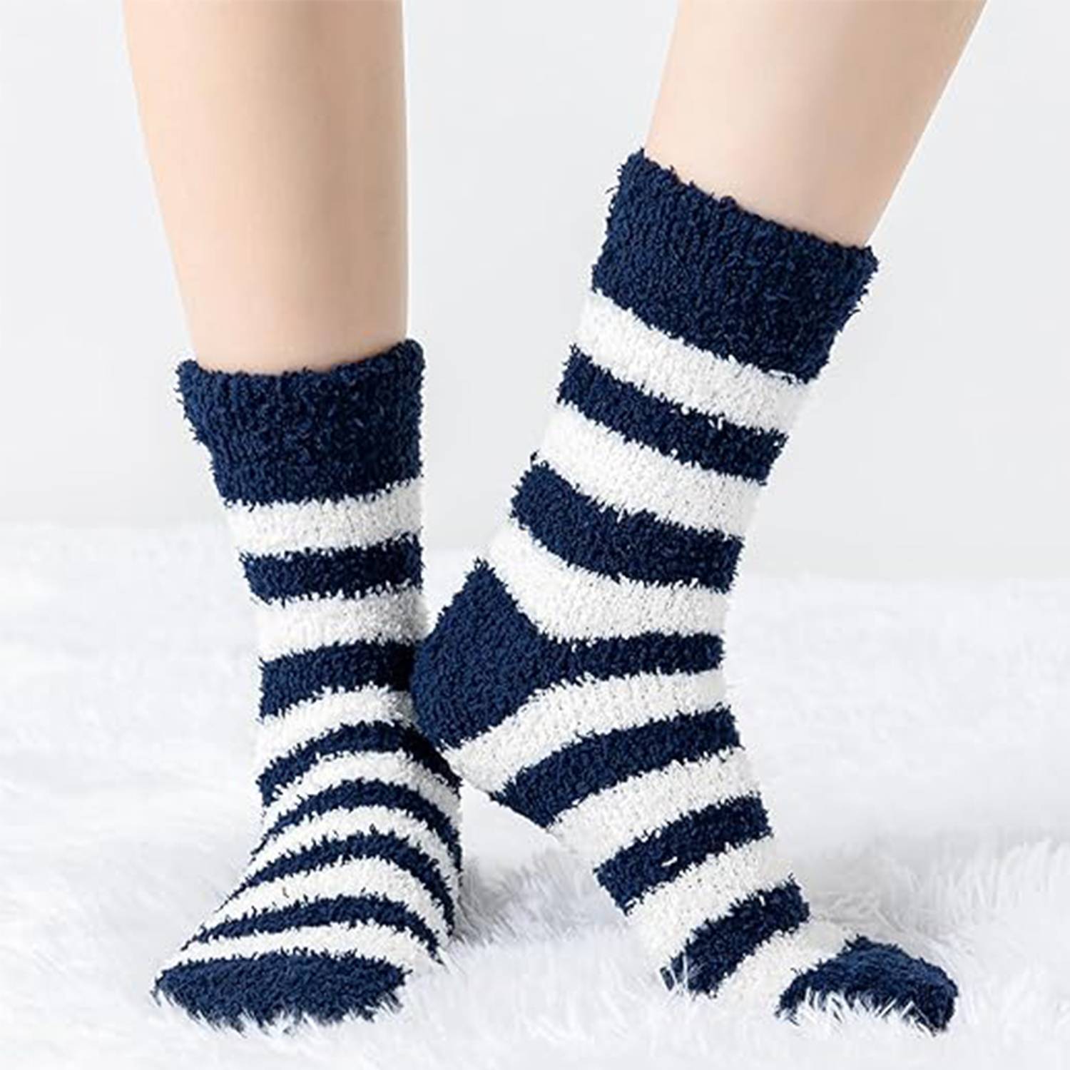 Super Soft Fuzzy Winter Colorful Home Slipper Socks 6