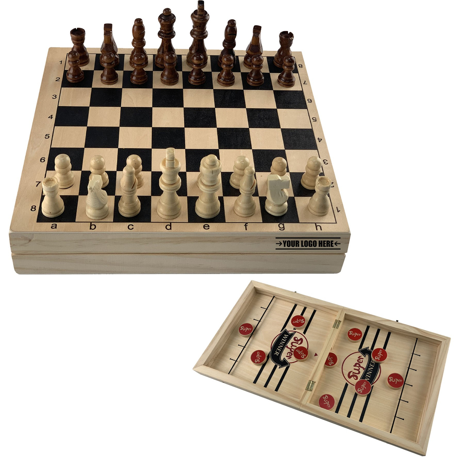 2" 1 Wooden Board Game Board
 2