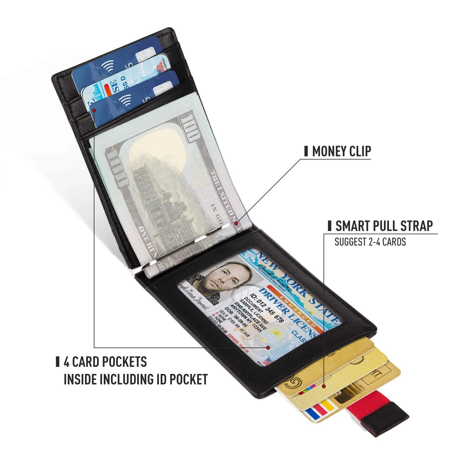 Genuine Leather Card Holder Minimalist Wallets 3