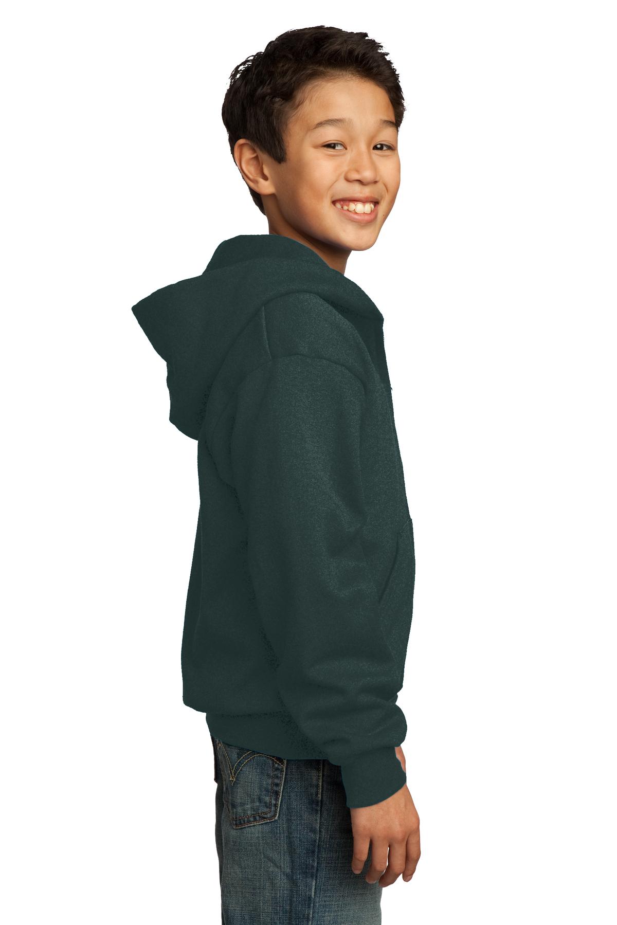 Port & Company® Youth Core Fleece Full-Zip Hooded Sweatshirt 97