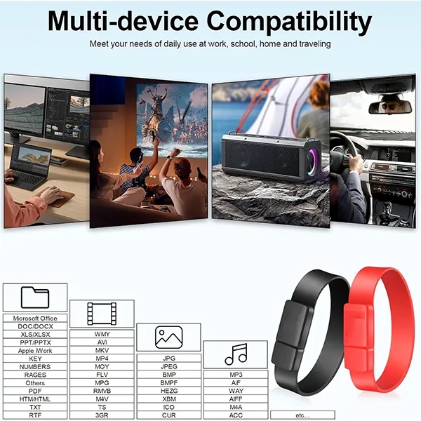 Silicone Bracelet Wristband 4G U Disk 3