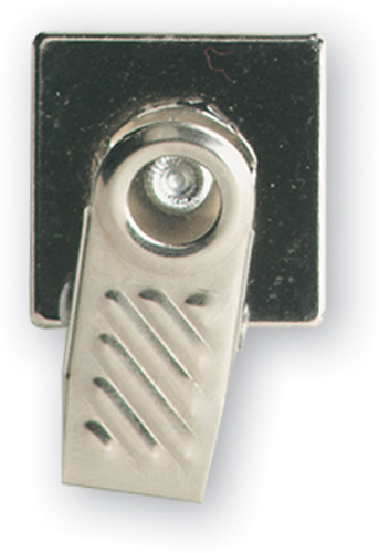 1'' Ribbed Swivel Bulldog Badge Clip w/Adhesive Backing Metal Pad