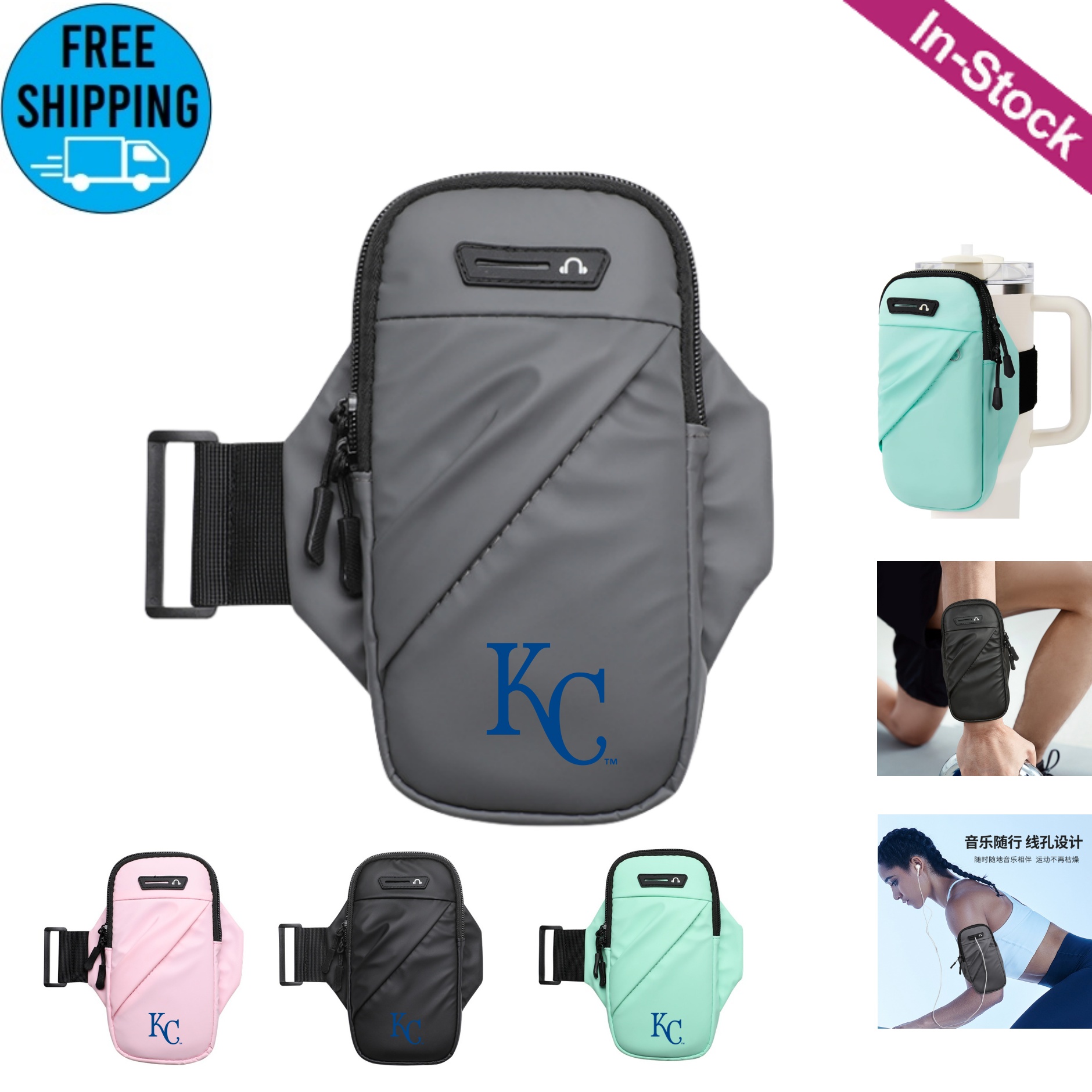 7 inch PU Leather Waterproof Sport Arm Bag 3