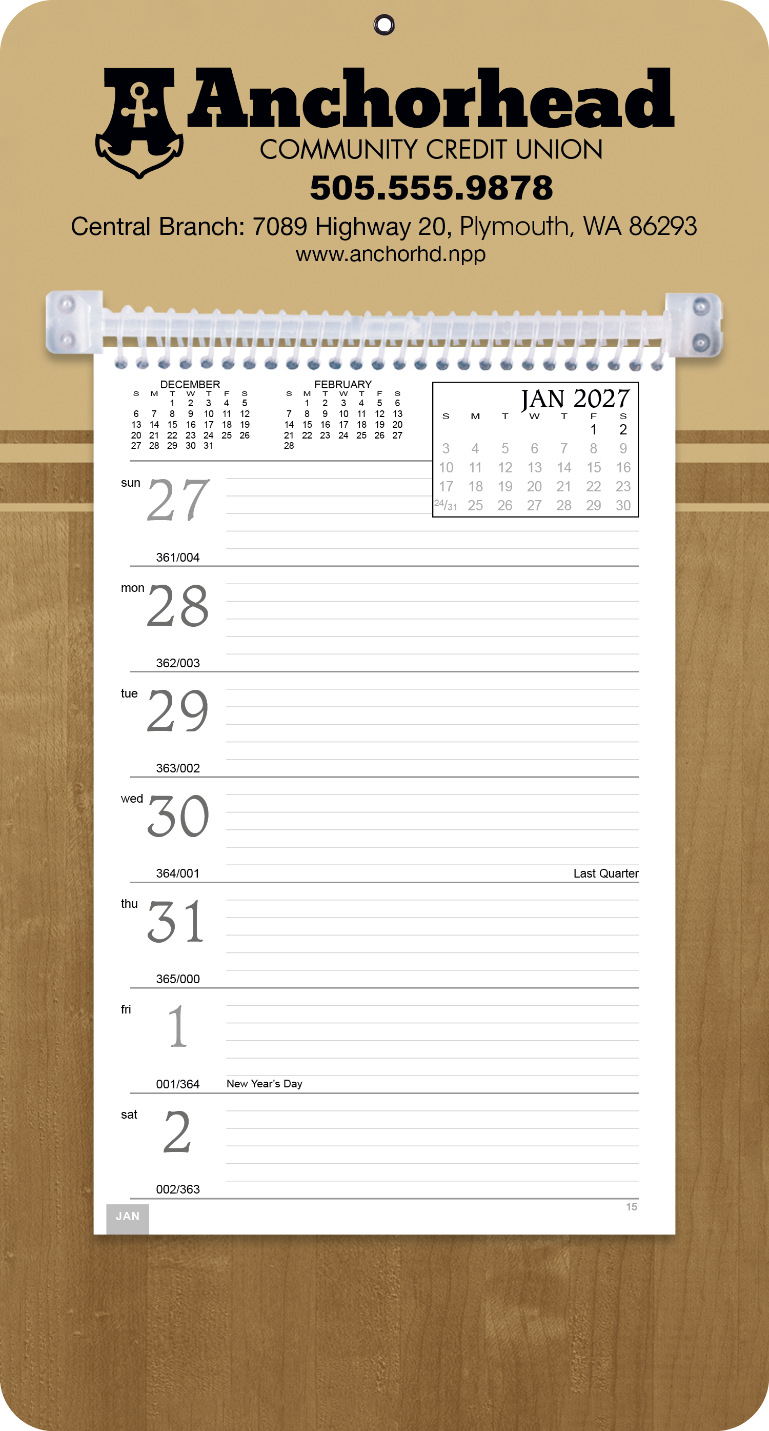 Triumph® Calendars Weekly Memo Calendar 74
