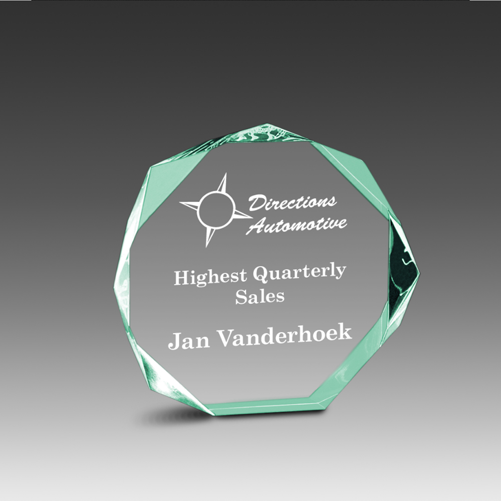 Freestanding Octagonal Bevel Award (5 3/8"x5"x1") 2