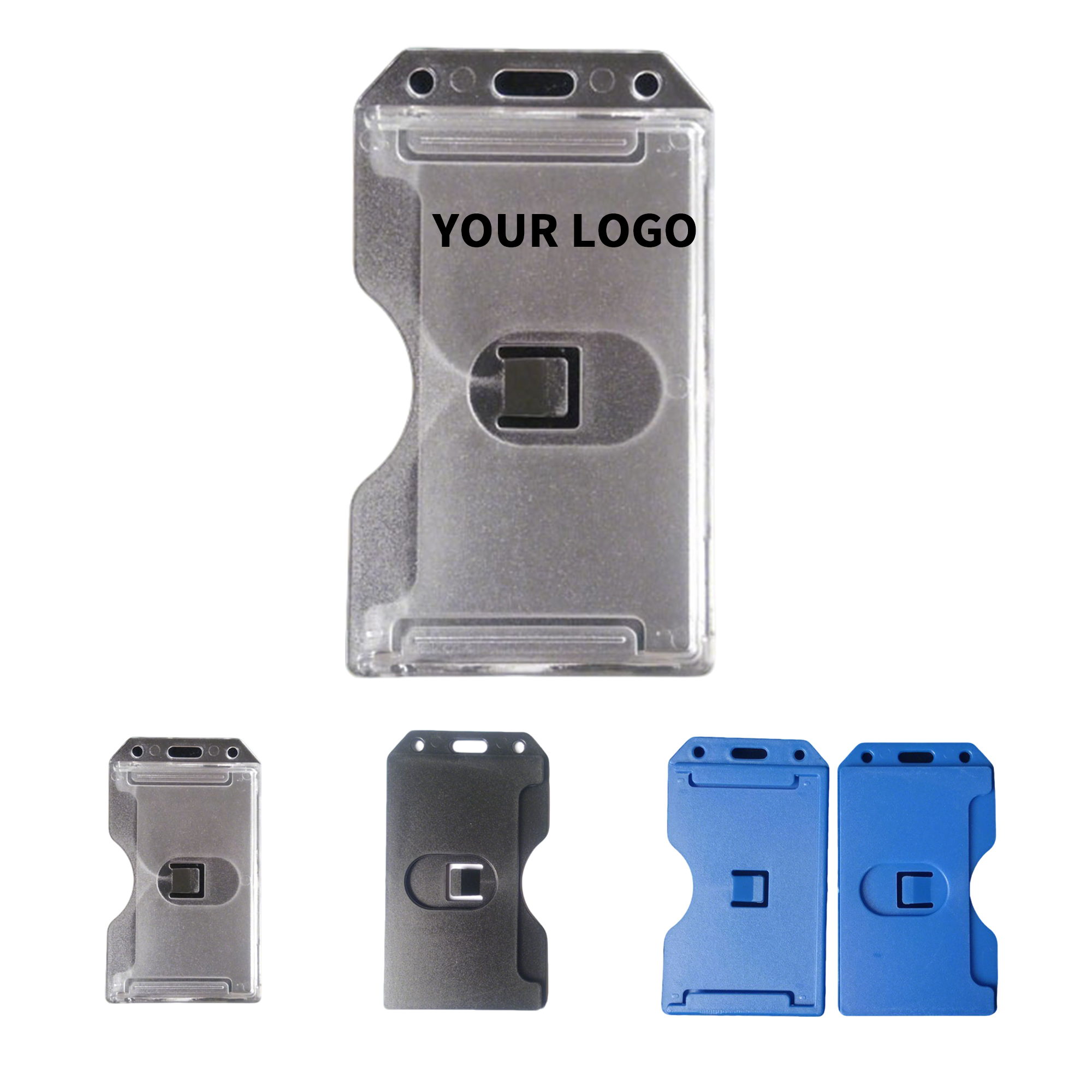 Dual Slot Rigid Access Pass Case 2.4" Length x 2.1" Width 1