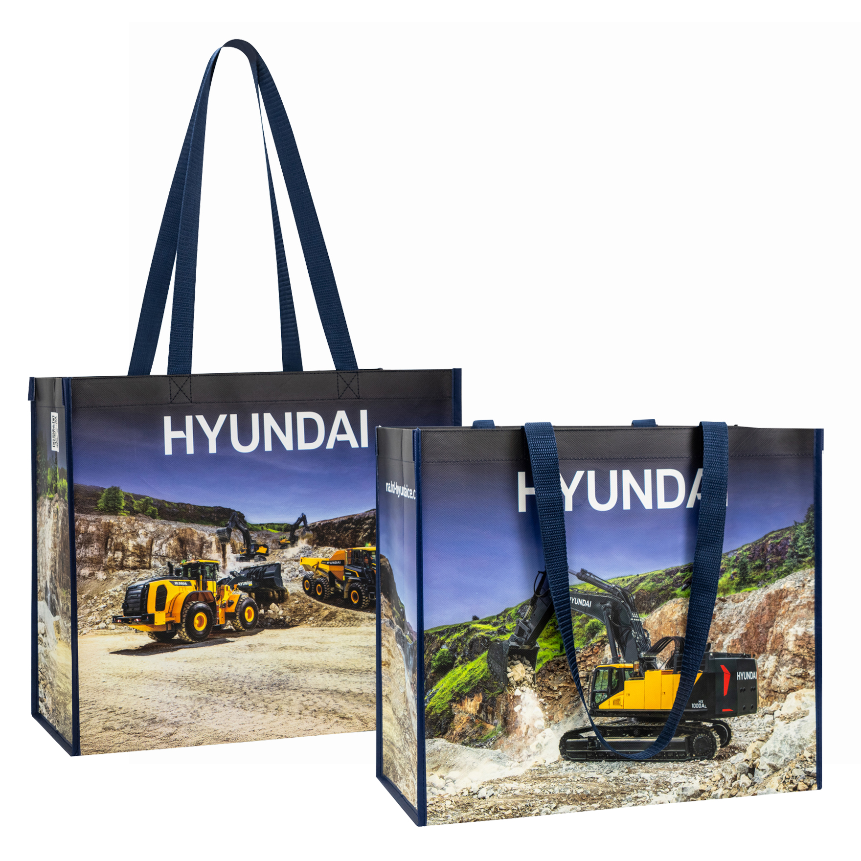 Custom Full-Color 150g Double Laminated Non-Woven Promotional Tote Bag 16"x14"x8" 2