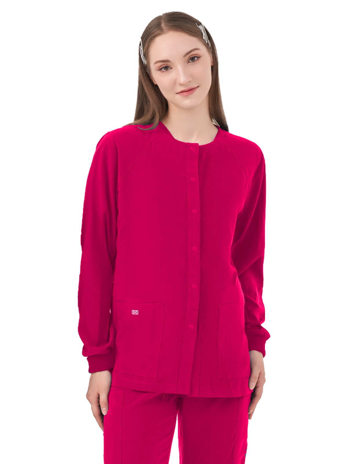 Parkley Quantum - Women's Two-Pocket CELESTE Snap Front Jacket 1