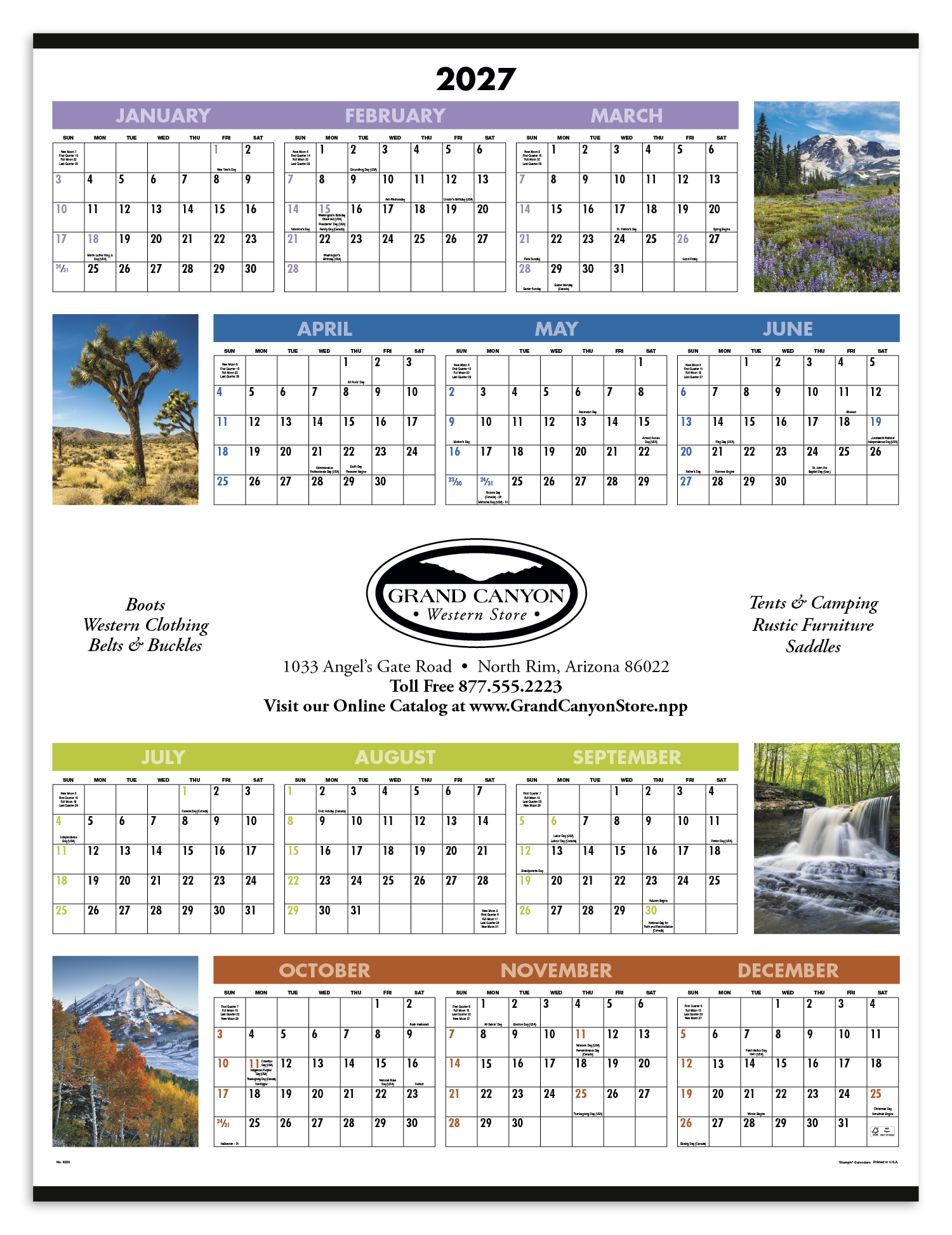 Triumph® Calendars Scenic Span-A-Year Calendar 7