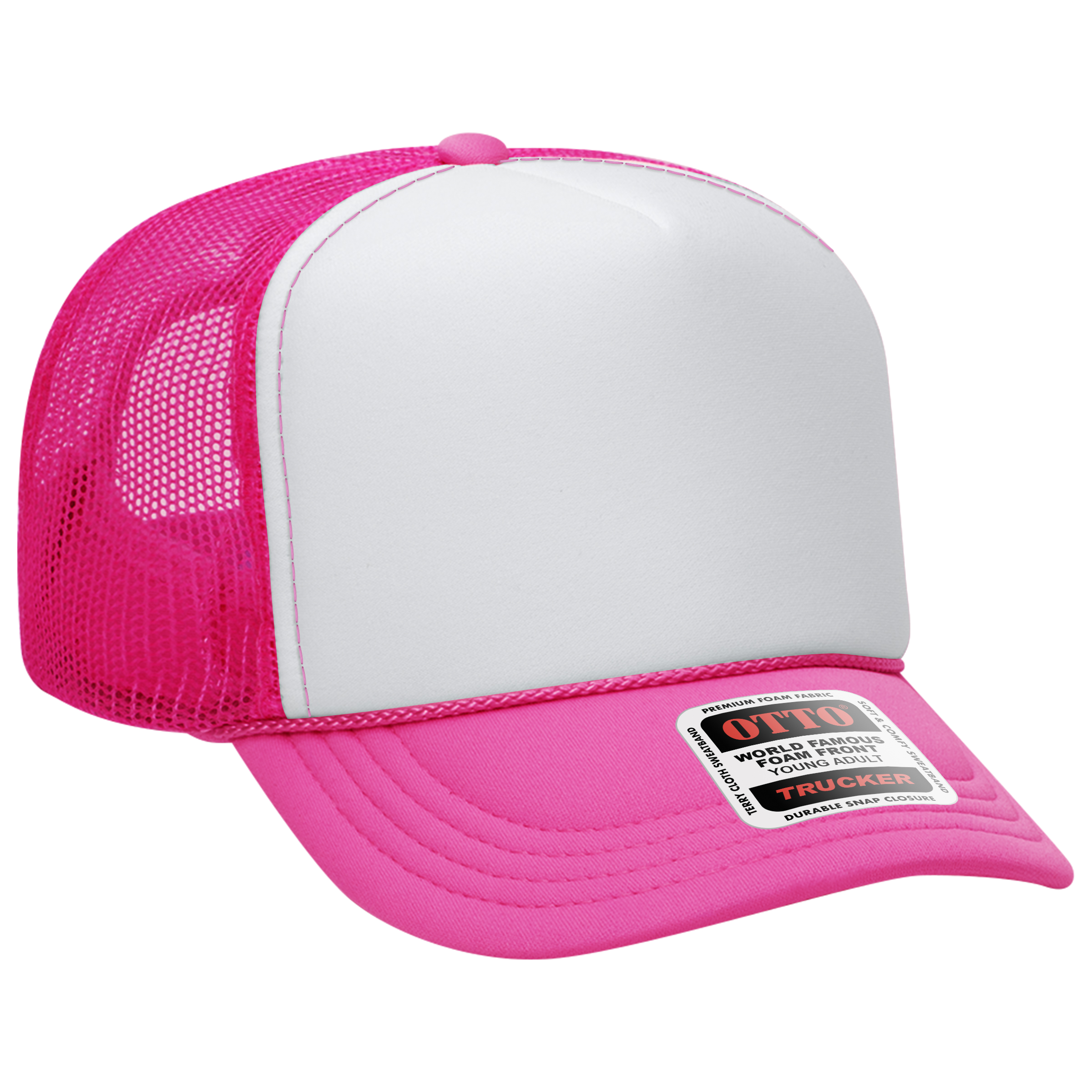 OTTO CAP® 5 Panel High Crown Mesh Back Trucker Hat 74