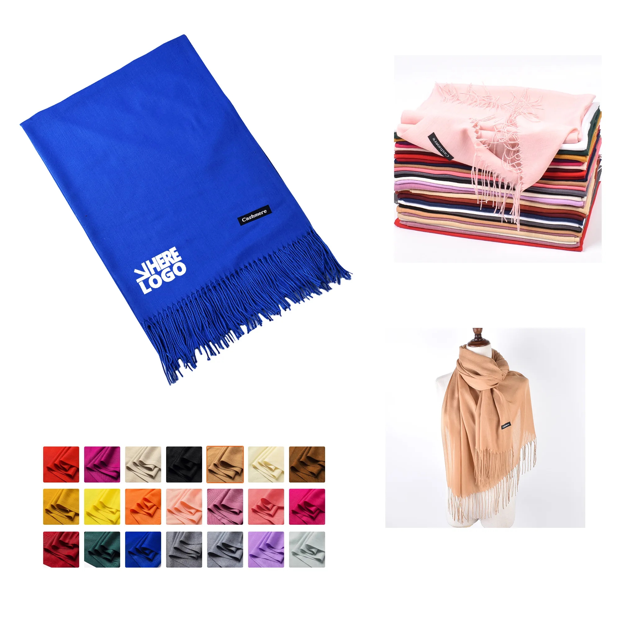 Imitation Cashmere Tassel Scarf 7