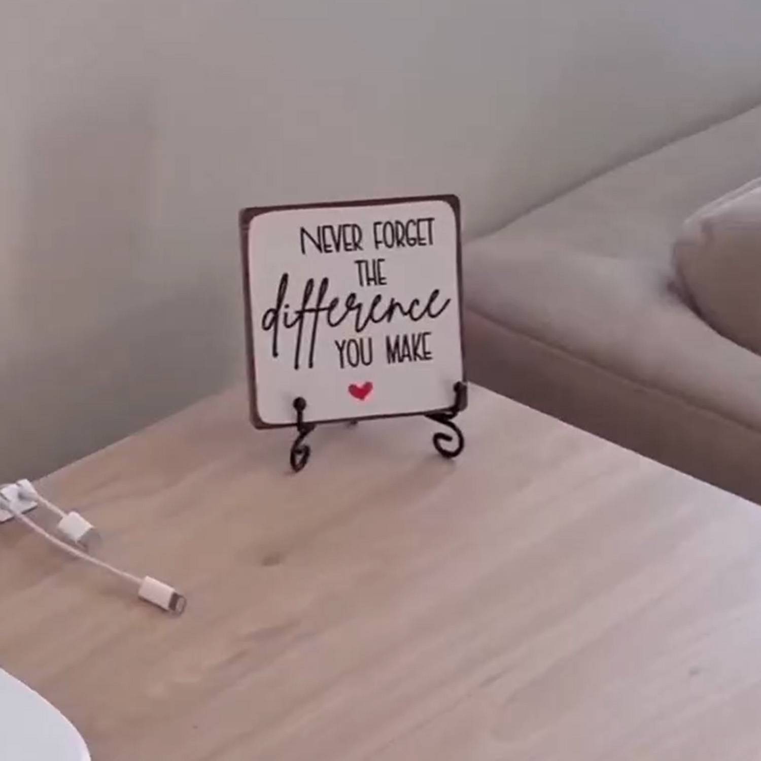 Wooden Motivational Sign w/ Stand 5