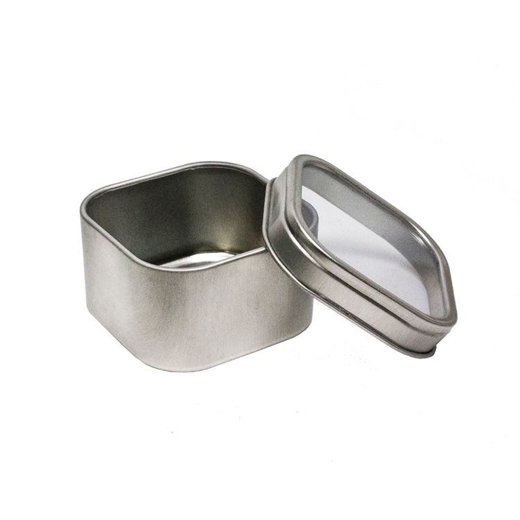 Small Square Tin Box with Window 3