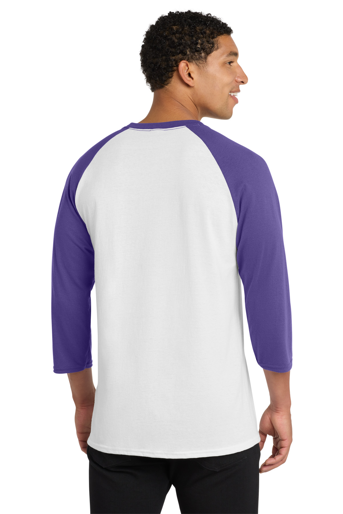 Port & Co Core Blend 3/4-Sleeve Raglan Tee. PC55RS 45