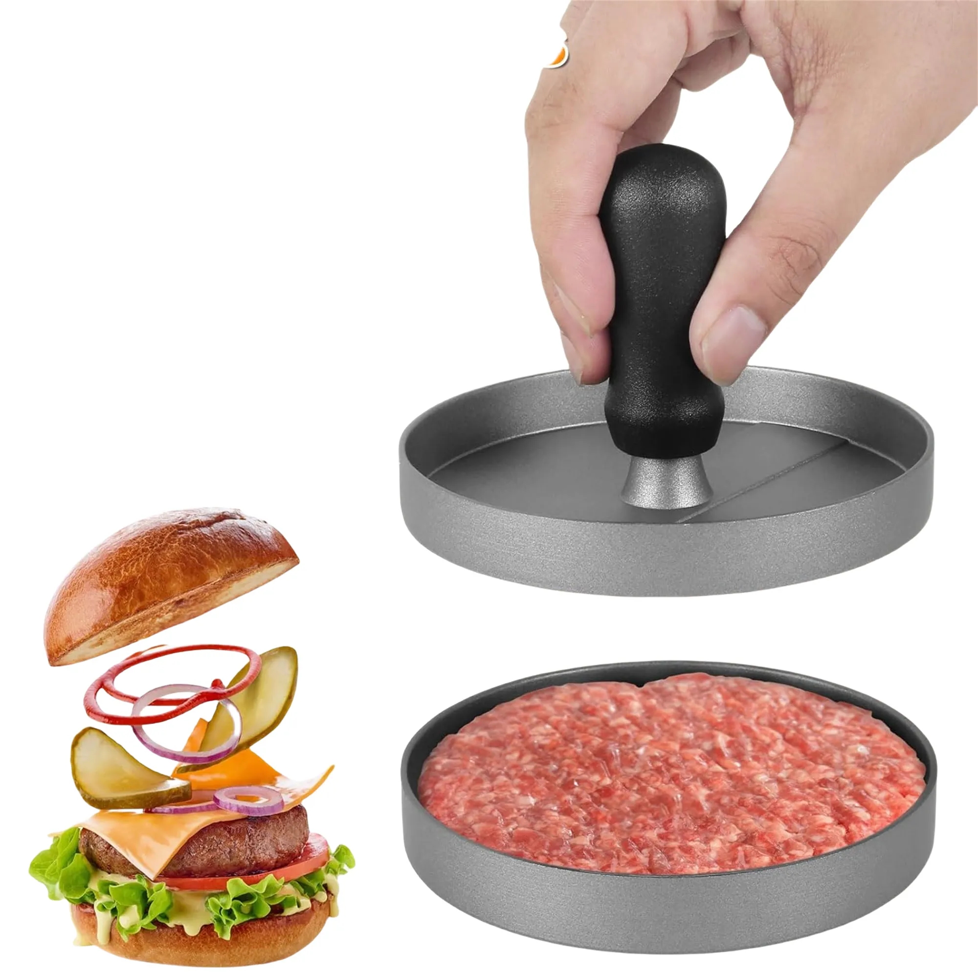 Round Aluminum Hamburger Press 5