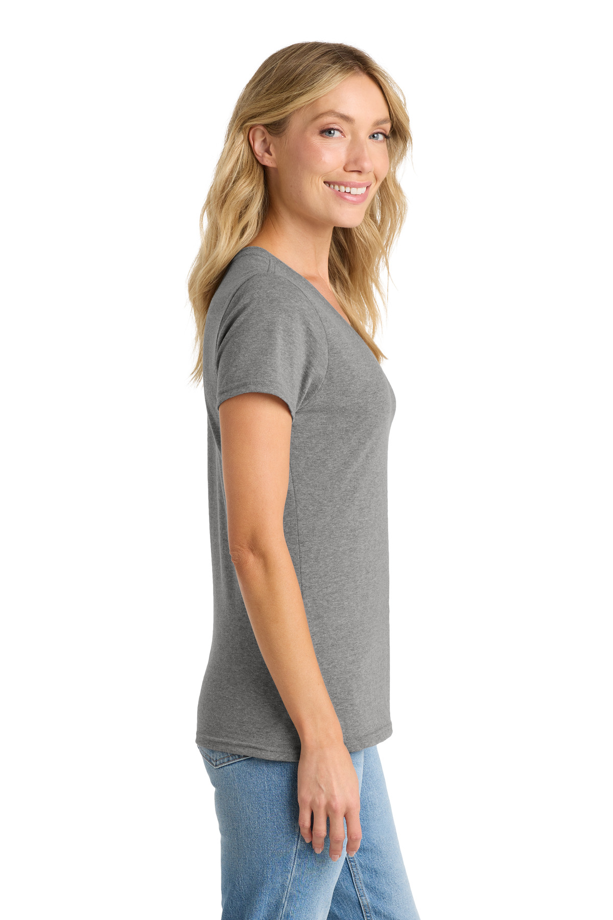 Port & Co Women's Fan Favorite Blend V-Neck Tee. LPC455V 1