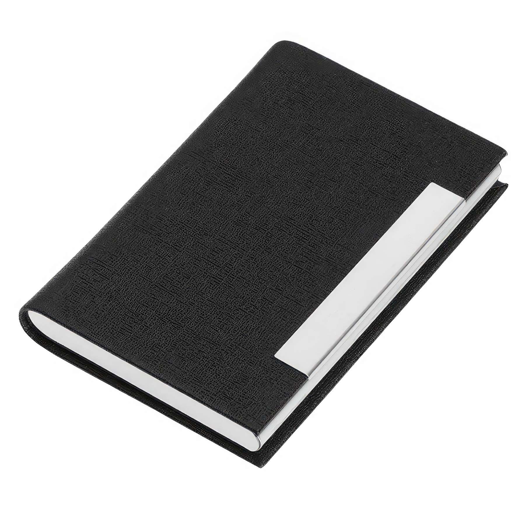 PU Leather & Stainless Steel Business Card Holder 3