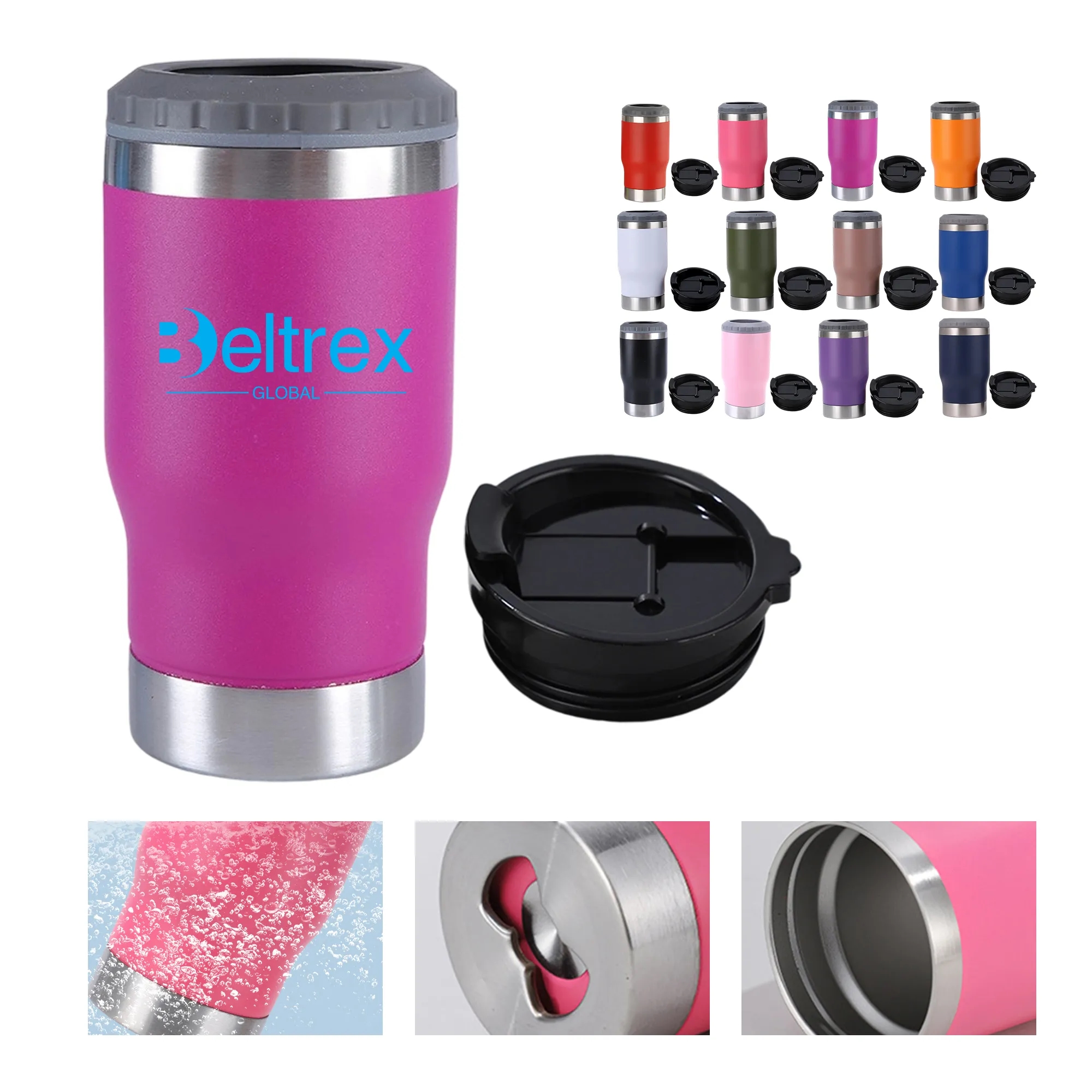 Portable 14oz Stainless Steel Vacuum Can Easy to Clean 2