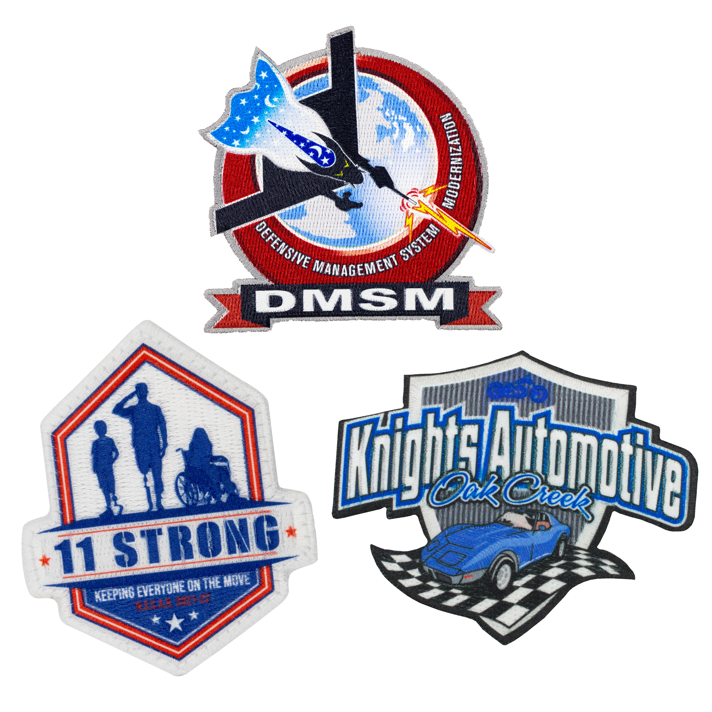 Custom Pin Pointe Embroidered Patch (3")