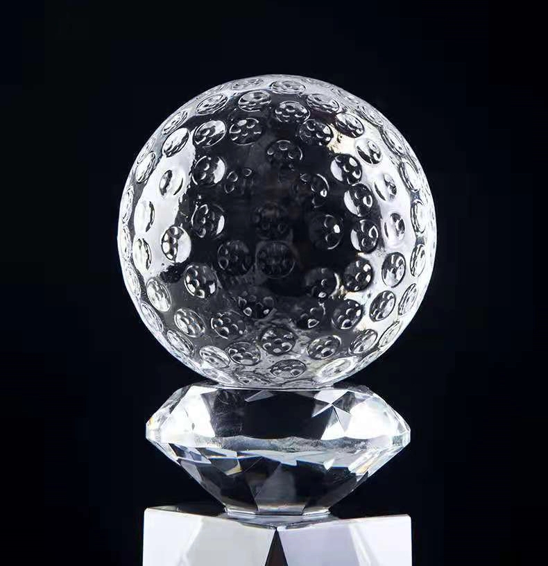 Crystal Premier Golf Trophy on Black Base 2