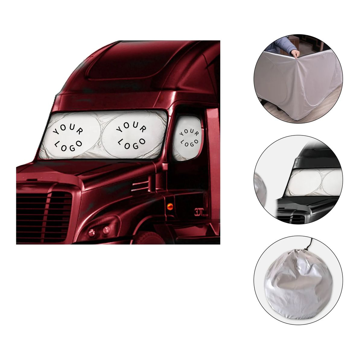 Truck Sunshade Reflective Silver Large 2