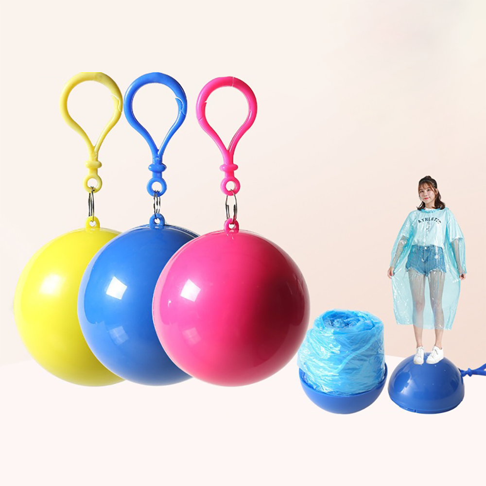 Portable Raincoat Keychain Ball 4