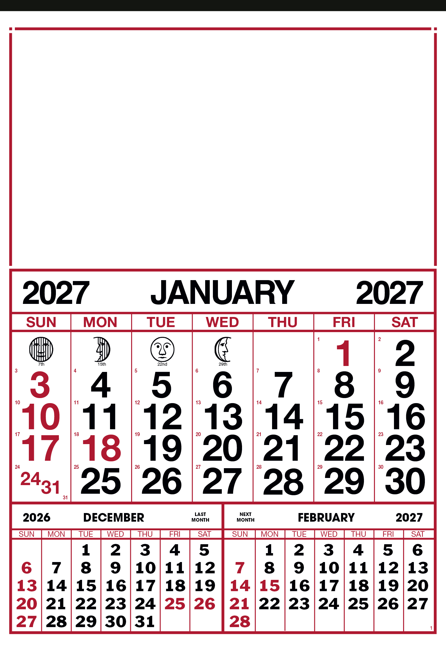 Skinner & Kennedy® Commercial 12-Sheet Calendar 23
