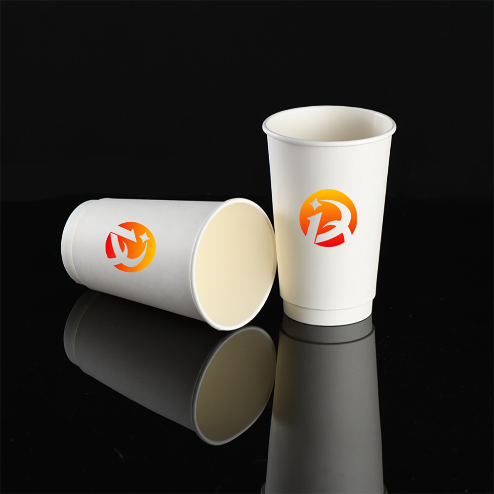 Double layer 16oz paper cup customizable logo 1
