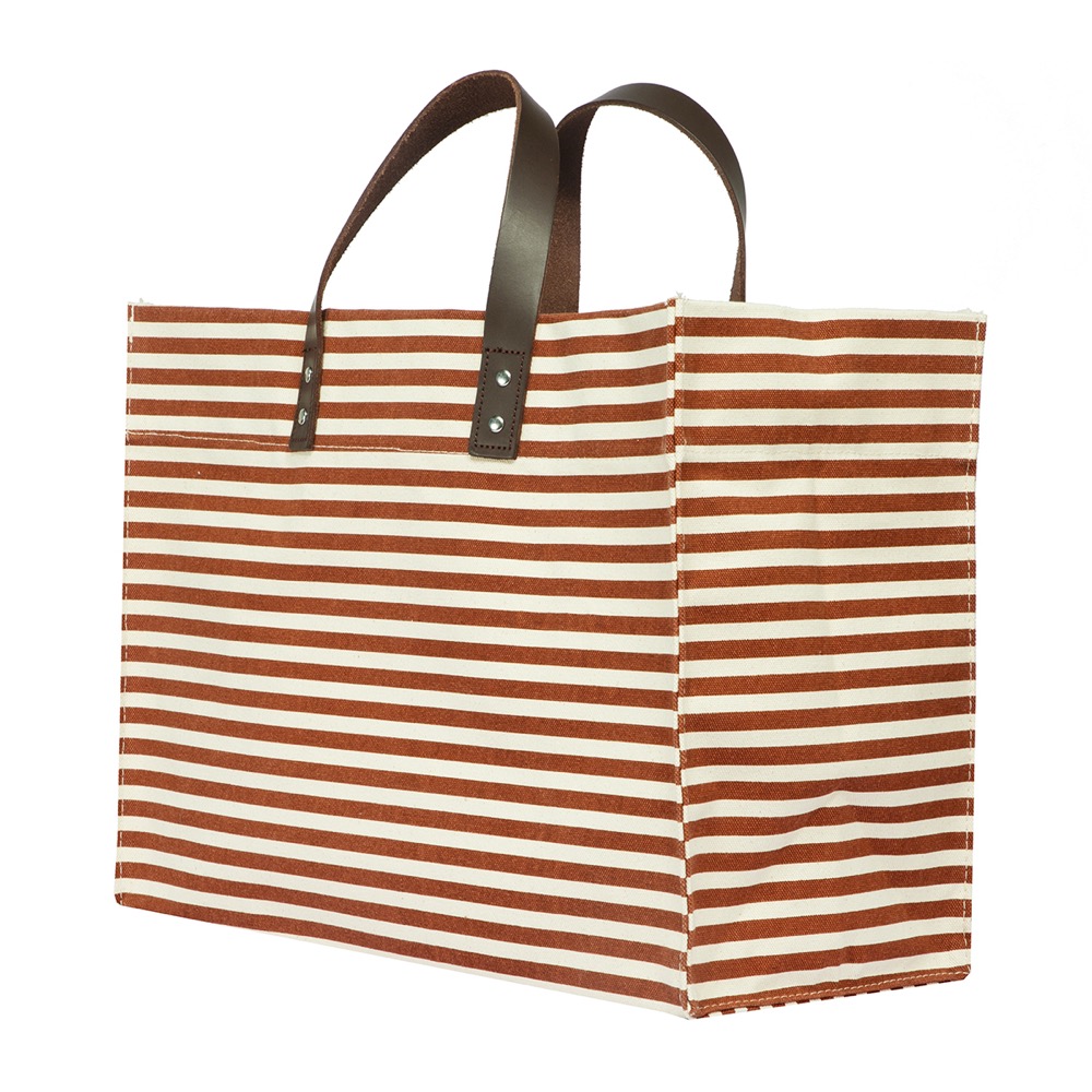 20 Oz. Super Heavy Canvas Stripe Manhattan Tote Bag 7