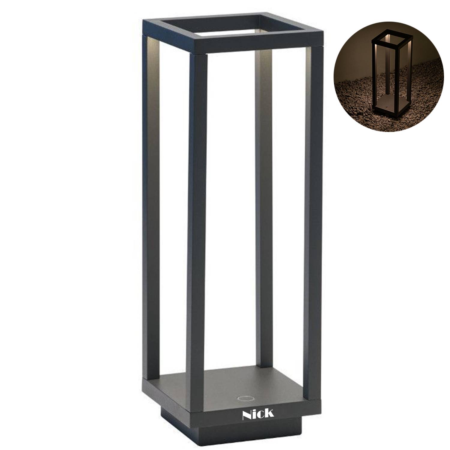Metal Table Lamp Rechargeable Bedside Outdoor Camping 2